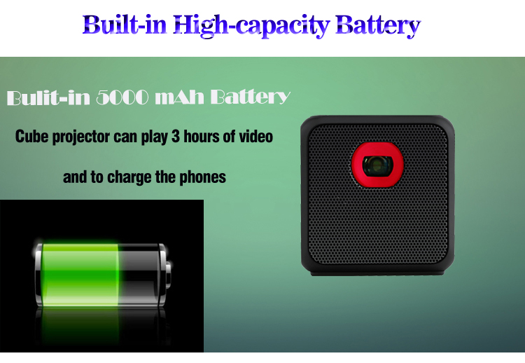 built-in battery projector