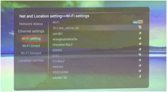 wifi setting